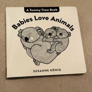 Tummy Time Black and White Book, Babies Love Animals, NWT